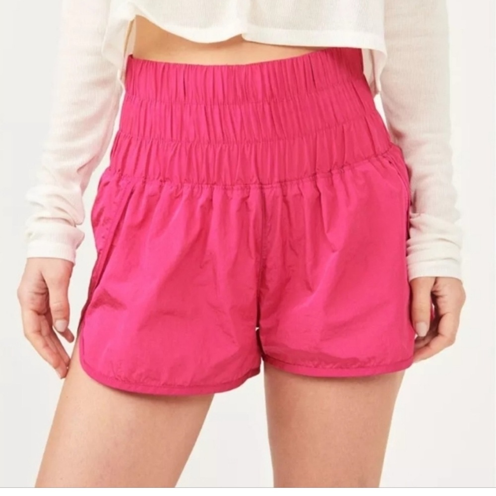 Free People Movement High-Waisted Pink Shorts XS